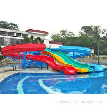 Fiber Glass Spiral Swimming Pool Water Slides For Children